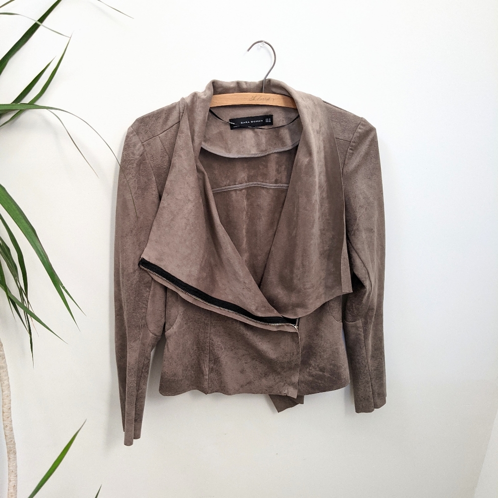 COPY - Zara Faux Suede Zip Jacket